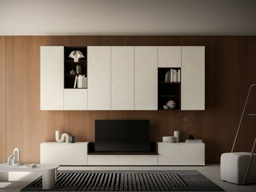 AKKA - Sectional wooden storage wall by Santalucia Mobili - view 2